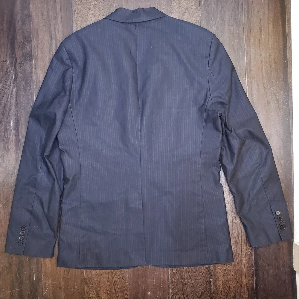 Juicy Couture Black Cotton Sport Coat  Blazer Size 42R 